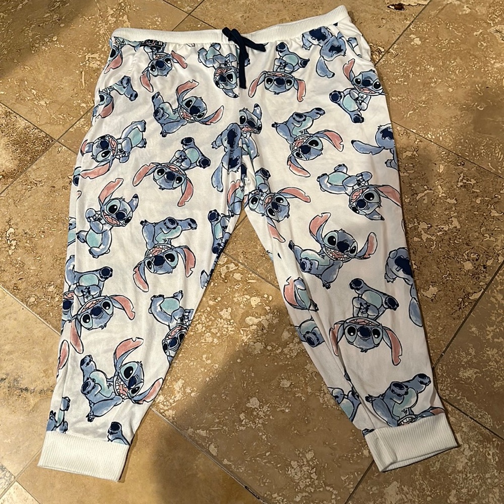 Disney Lilo & Stitch Soft Jogger Pajama Pants the pockets 3X nwot